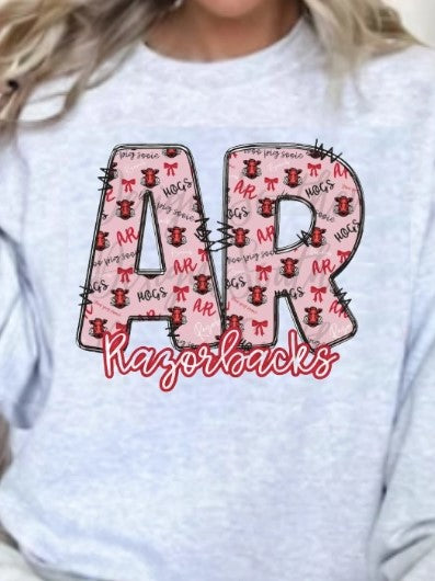 AR Razorback Sweatshirt- Grey