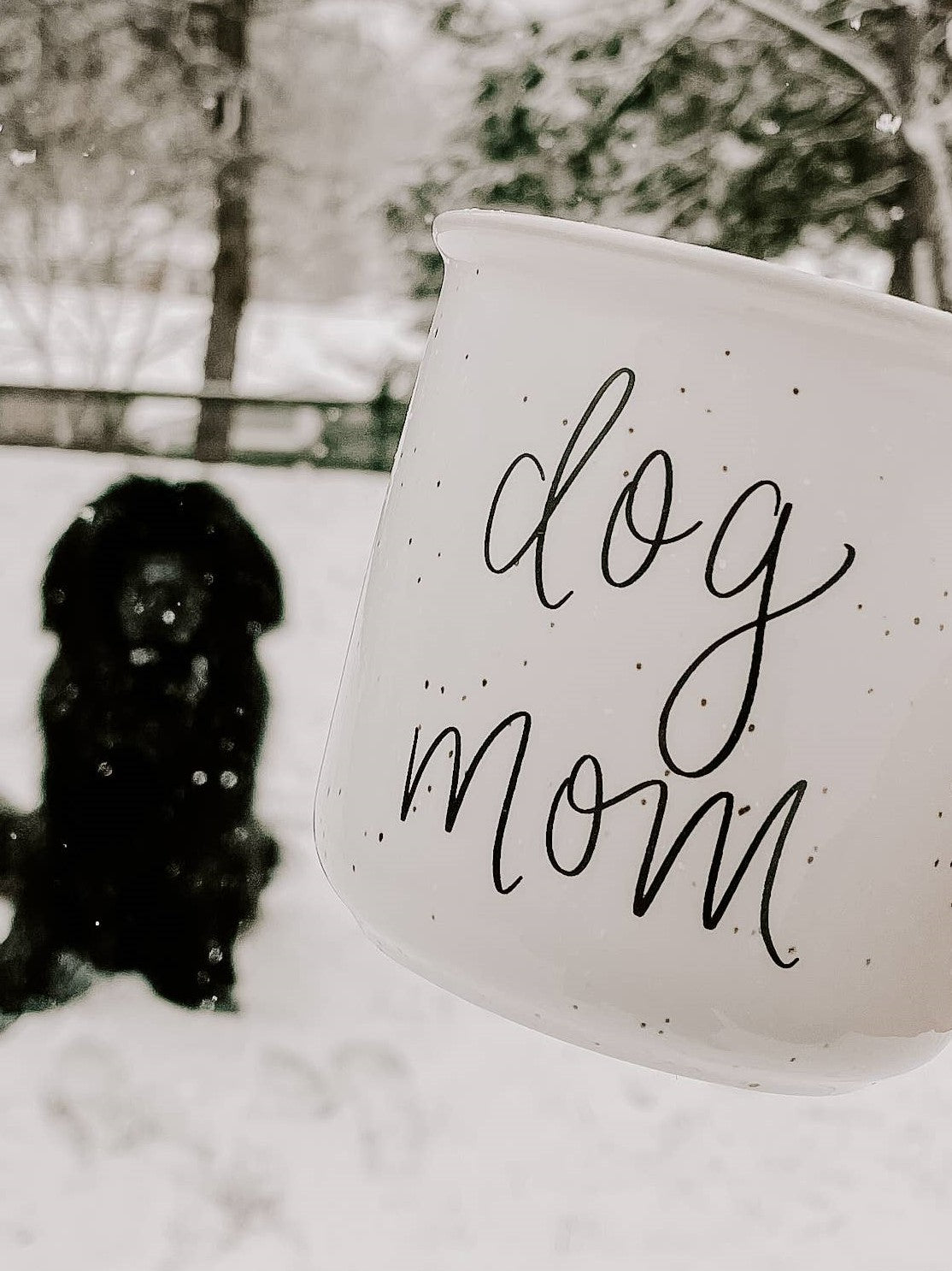 Dog Mom Rustic Coffee Mug